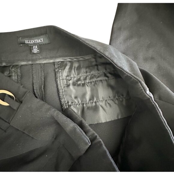 Ellen Tracy Black Straight-Leg Dress Pants Womens Size 8 Business Attire - Picture 6 of 9